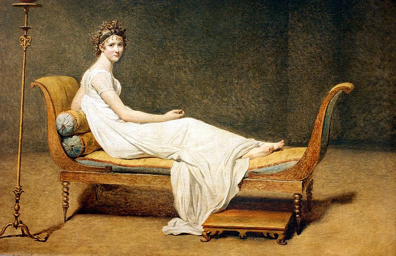 Jacques-Louis  David Portrait of Madame Recamier oil painting image